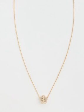 Tory Burch Gold Pave Clover Pendant Necklace